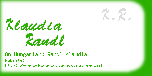 klaudia randl business card